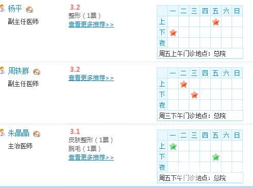 华东医院整形外科医生名单