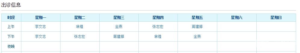 安贞医院整形美容科医生名单