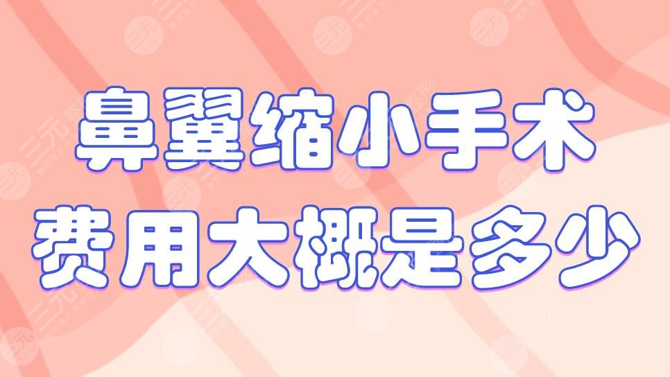 鼻翼缩小手术费用大概是多少？需要全麻吗？附鼻部整形价格表