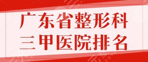 广东省整形科好的三甲医院排名
